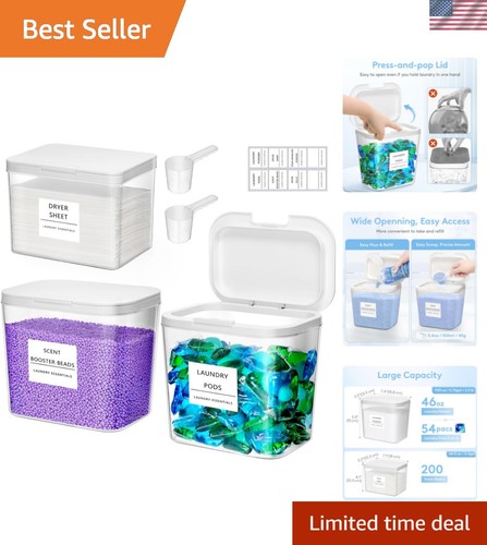 Laundry pods container with - pods,